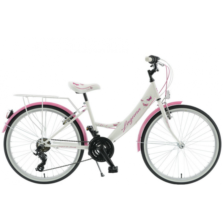 Detský bicykel 24" Kands Laguna ružovo-biely 14"